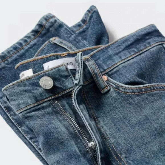 Mango MNG Slim Copped Dark Blue‎ Jeans NWT Plus 16 - Picture 10 of 12